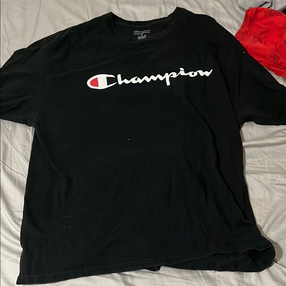 Champion Black Short Sleeve Tee